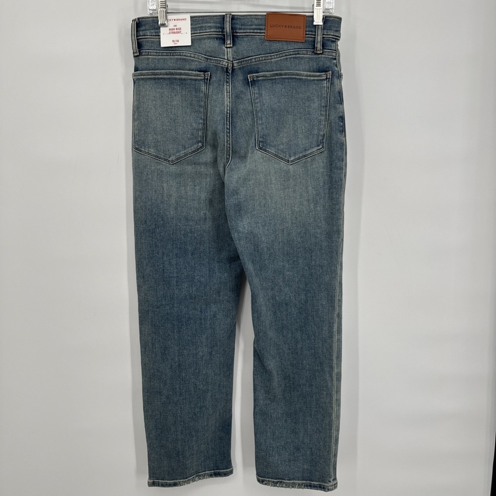 Lucky Brand Zoe High Rise Straight Leg Ankle Anti Gravity Wash Jeans 10/30A NWT
